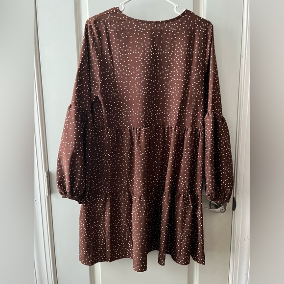 BROWN POLKA DOT DRESS - Picture 5 of 5